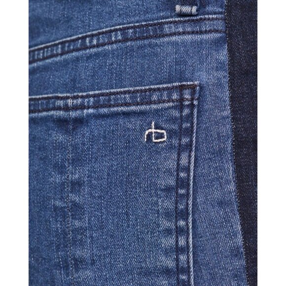 RAG & BONE Mazie Skinny Womens Jeans Double Indigo Stripe High Rise $250 Size 24 - Picture 5 of 9